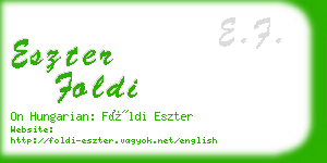 eszter foldi business card